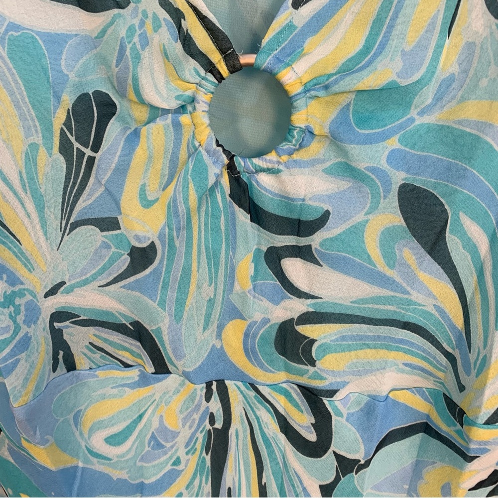 Allison Taylor VTG y2k Printed 100% Silk Blouse - Picture 13 of 14